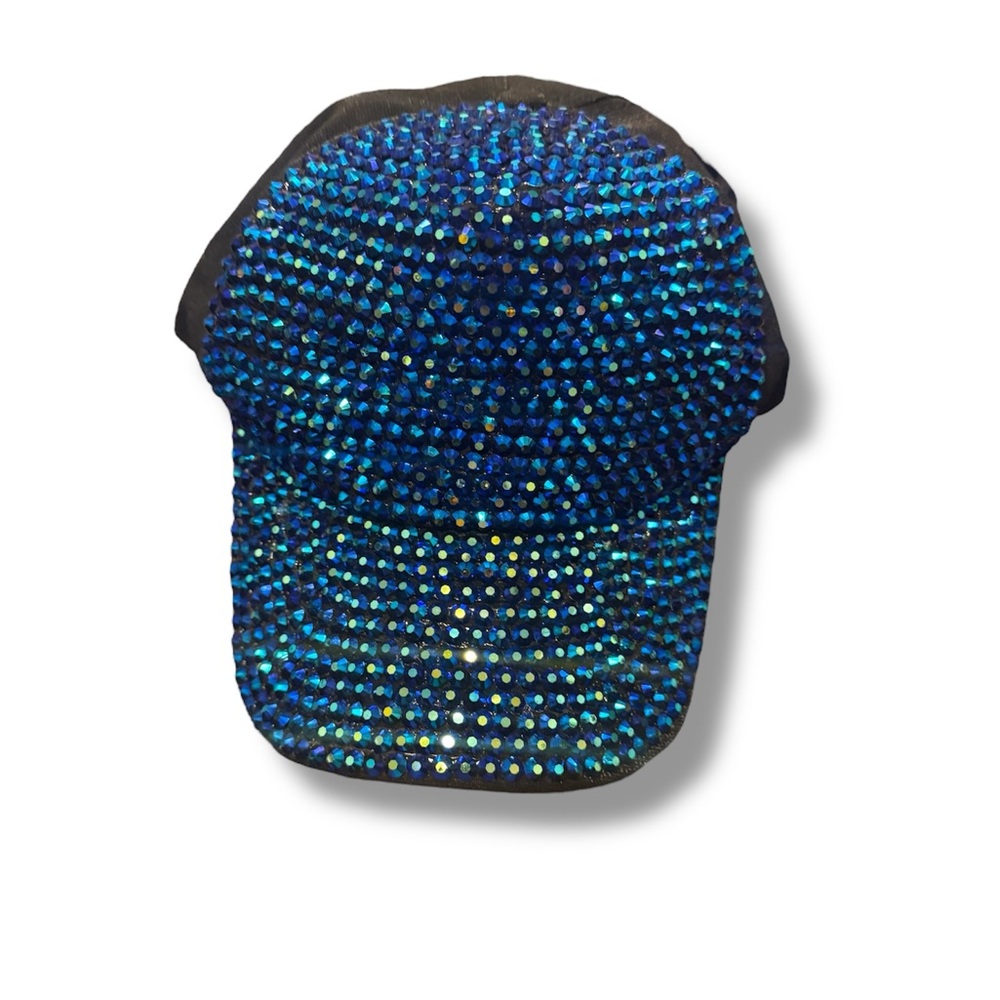 Sparkling Blue Rhinestone Cap